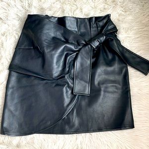 Black Leather Mini Skirt